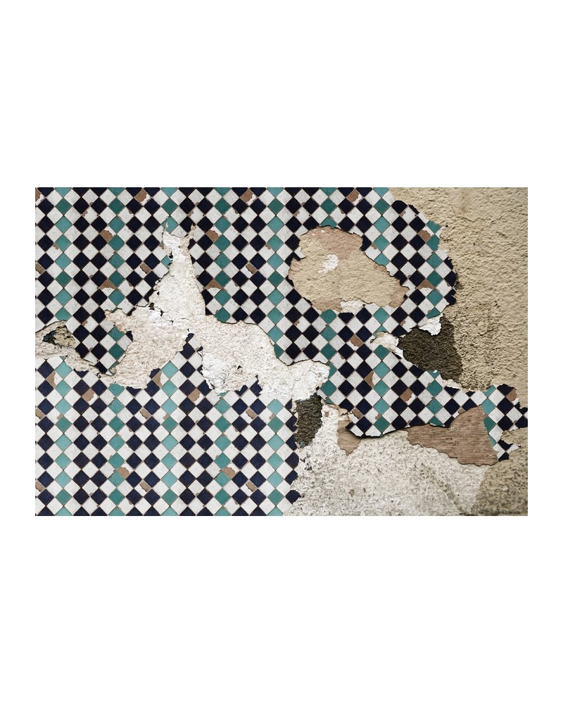 Wallpaper 6500311 TILES BROKEN WALL TURQUOISE - COORDONNE