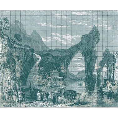 Wallpaper 6800608 ILLUSTRATION TILES EMERALD - COORDONNE