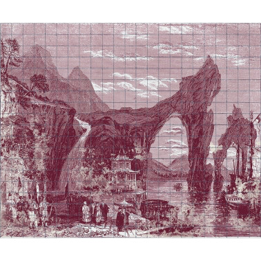 Papel de parede 6800609 ILLUSTRATION TILES WINE - COORDONNE