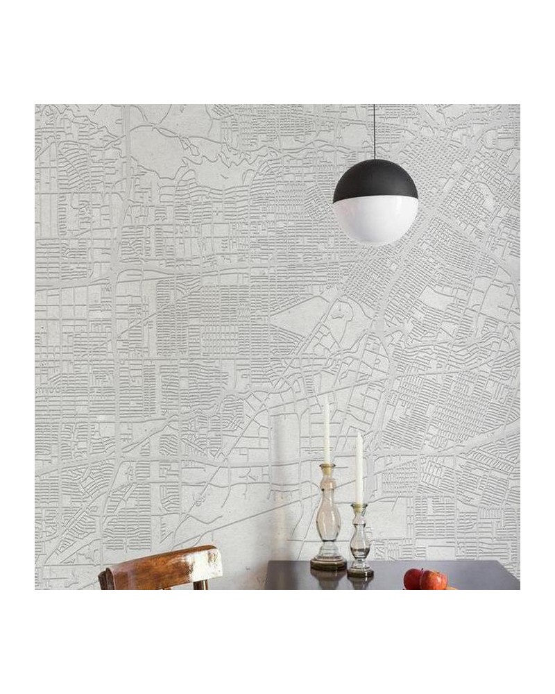 Carta da Parati 6800302 URBAN MAP WHITE - COORDONNE
