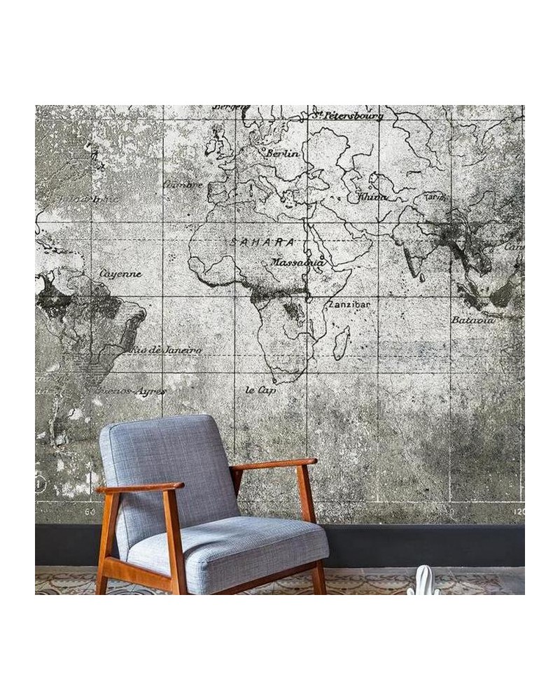 Tapete 6800305 OLD MAP BLUE - COORDONNE