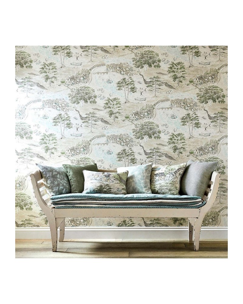 Papier peint SEA HOUSES DEBB216491 - Sanderson