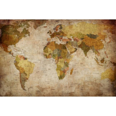 Carta da Parati R10771 World Map - REBEL WALLS