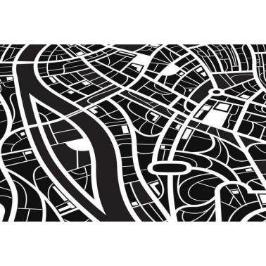 Wallpaper R12432 Roadways, black&white - REBEL WALLS