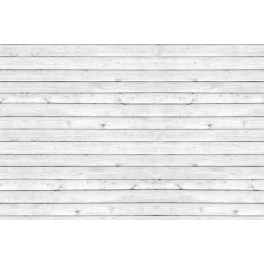 Papel de parede R12582 Horizontal Boards, white - REBEL WALLS