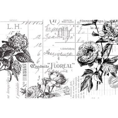 Papier peint R12642 Floral, black&white - REBEL WALLS