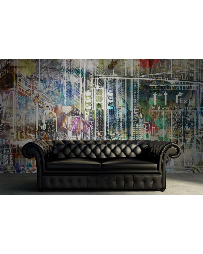 Papier peint R10623 Cartoon City, graffiti - REBEL WALLS