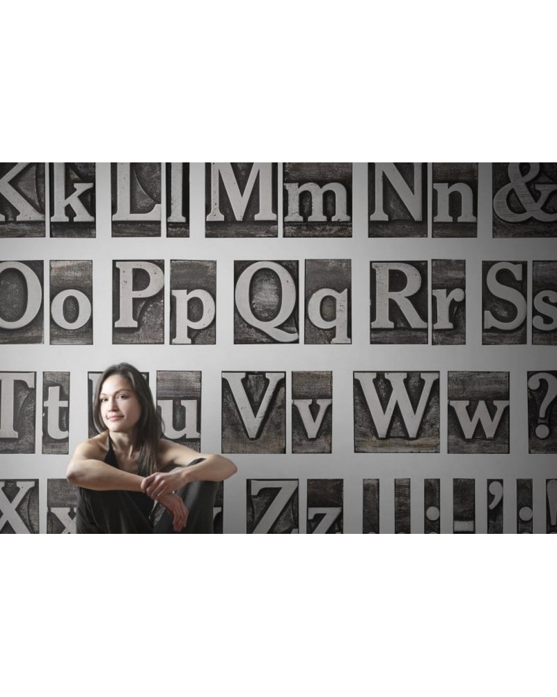 Papel Pintado R11061 Letterpress, metal - REBEL WALLS