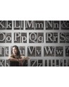 Papel Pintado R11061 Letterpress, metal - REBEL WALLS
