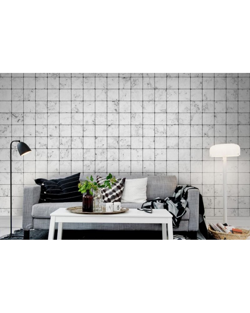 Wallpaper R12001 Marble Tiles - REBEL WALLS