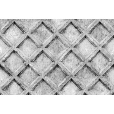 Papier peint R12782 Concrete Trellis, grey - REBEL WALLS