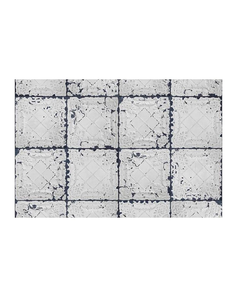 Carta da Parati R12802 Tin Plates, Nebraska, white - REBEL WALLS