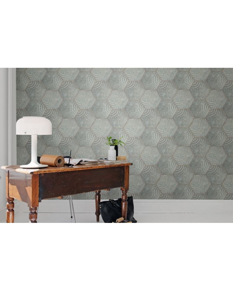 Carta da Parati R12821 Hexagon - REBEL WALLS