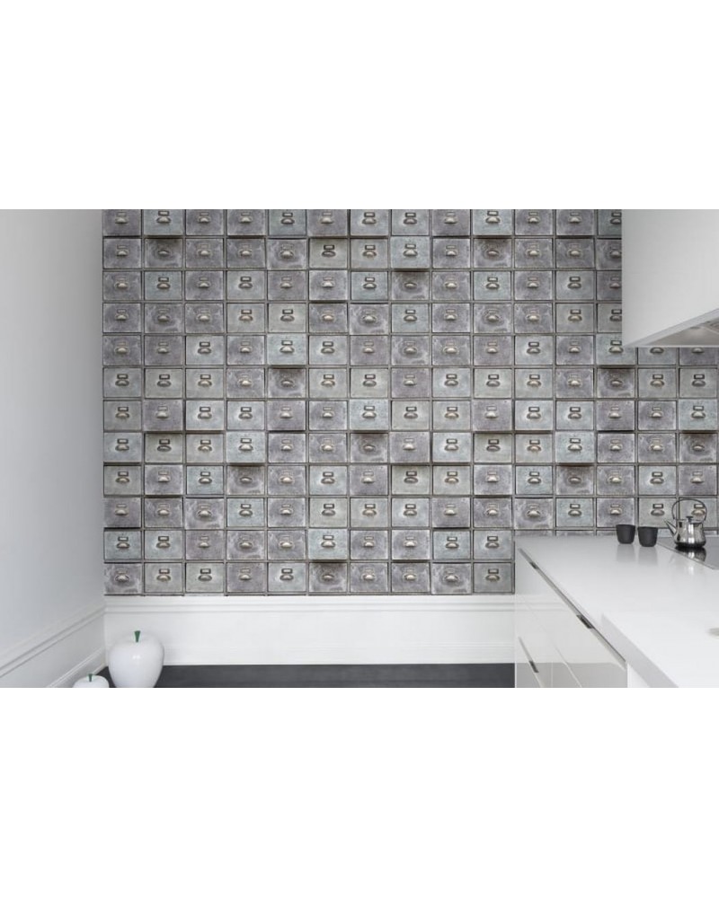 Carta da Parati R12831 Concrete Trellis, grey - REBEL WALLS