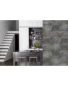 Wallpaper R12852 Tin Plates, Ontario, black - REBEL WALLS