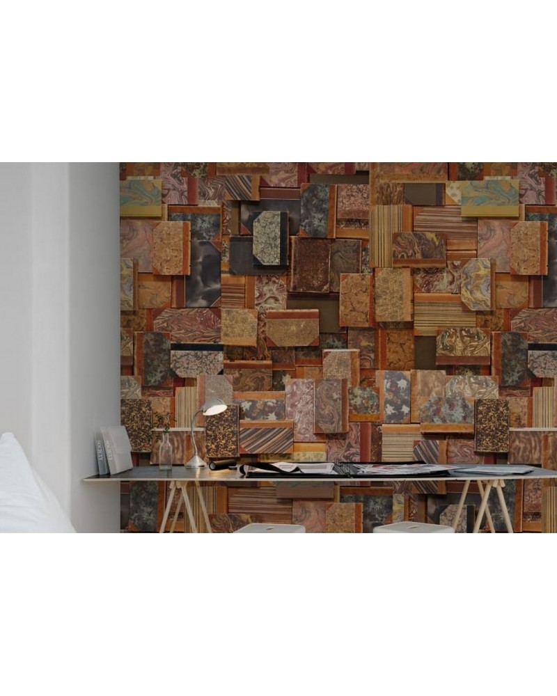 Wallpaper R12861 Vintage Books, cover - REBEL WALLS