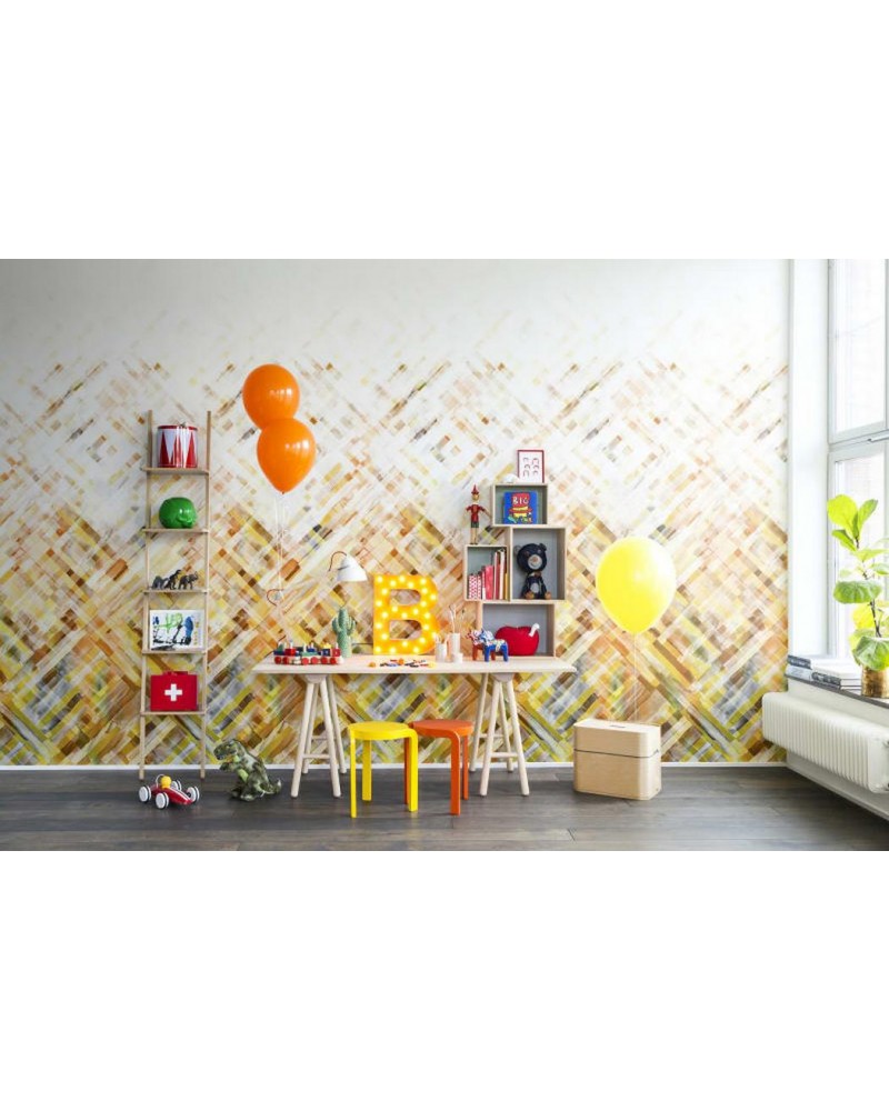 Wallpaper R12891 Dream Weaver, yellow - REBEL WALLS