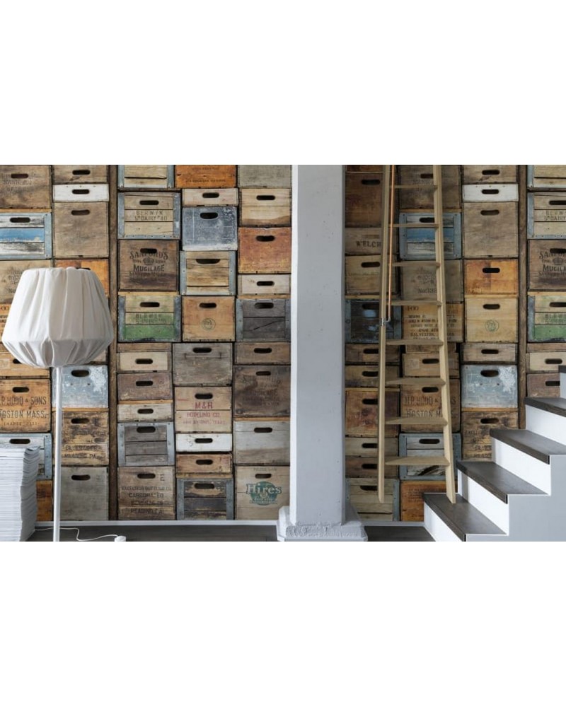 Wallpaper R12901 Industriel Urban Farm L.A. - REBEL WALLS