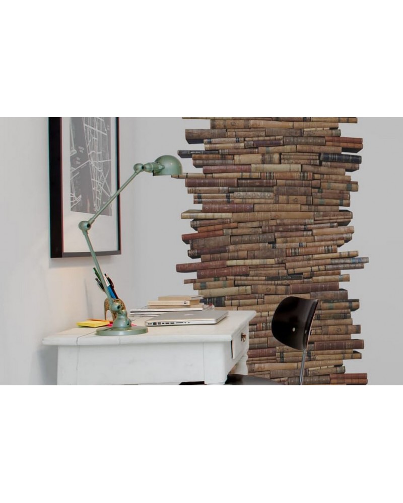 Wallpaper R12911 Vintage Book Pile - REBEL WALLS
