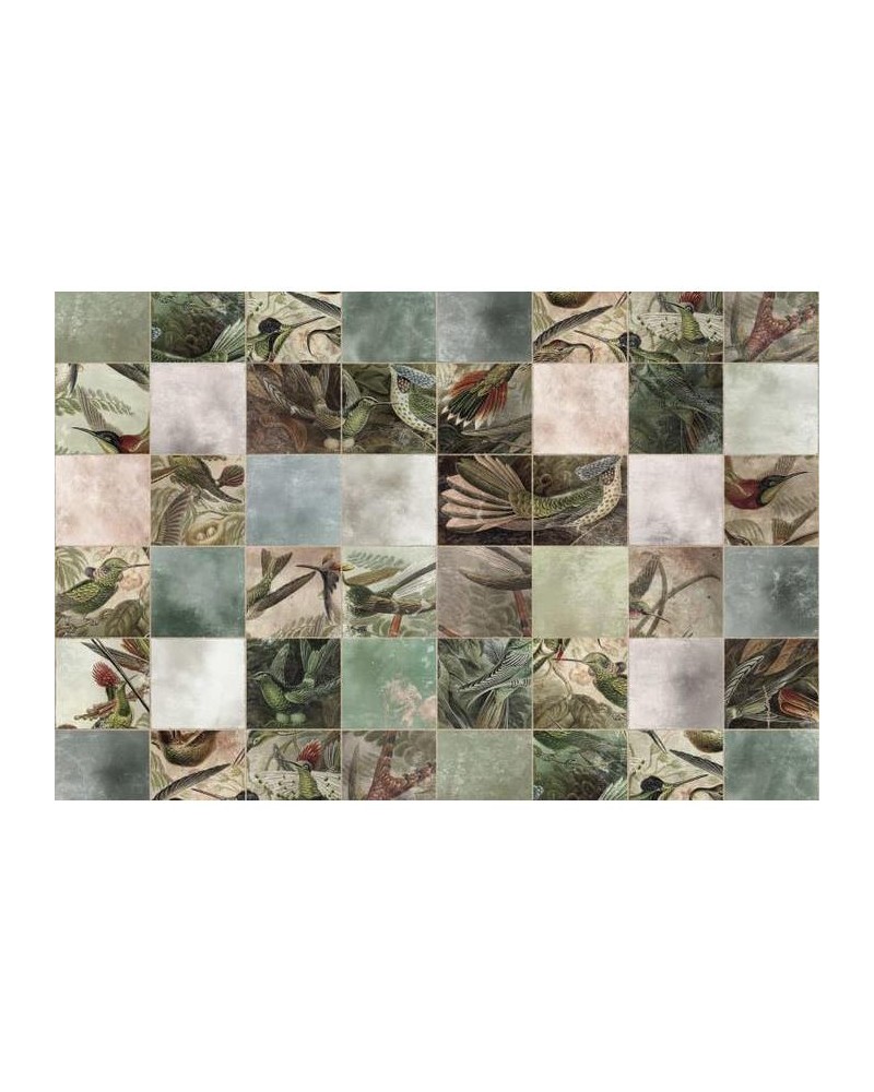 Papier peint R15071 Birds of Paradise, Tiles - REBEL WALLS Papier peint R15071 Birds of Paradise, Tiles - REBEL WALLS