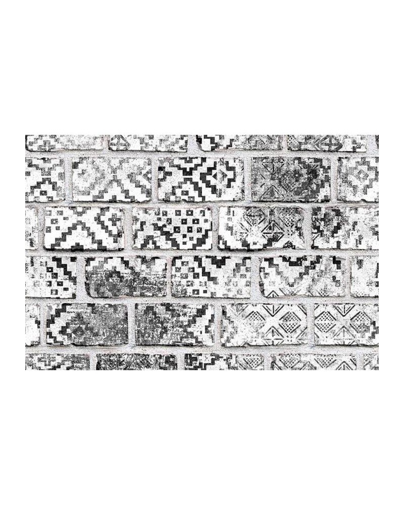 Papel de parede R15232 Decorated Bricks - REBEL WALLS Papel de parede R15232 Decorated Bricks - REBEL WALLS