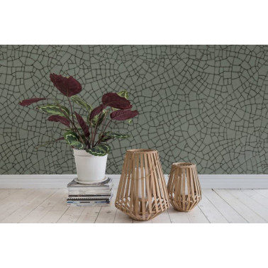 R14672 Raku Crackle, Jade