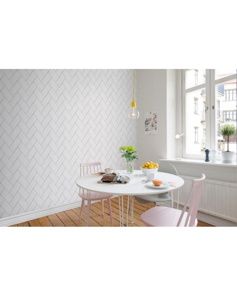 Papel Pintado R14781 Fishbone Tiles - REBEL WALLS