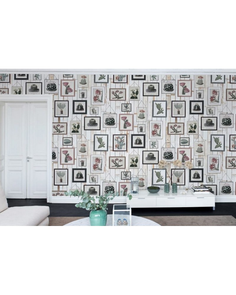 Papel Pintado R15322 Cactus Wall Art, Faded - REBEL WALLS