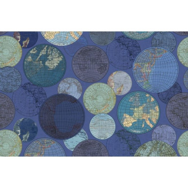 Papel de parede R13883 Globes Gathering, Blue - REBEL WALLS