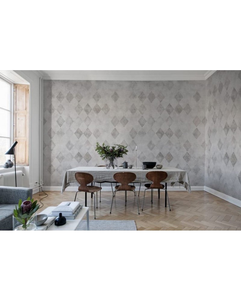 Papel de parede R11412 Painted Diamonds, Sand - REBEL WALLS