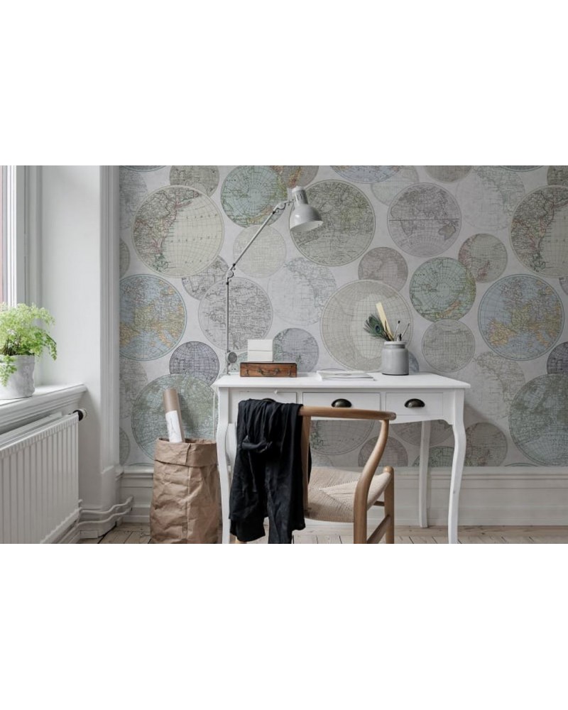 Carta da Parati R13884 Globes Gathering, Dew - REBEL WALLS