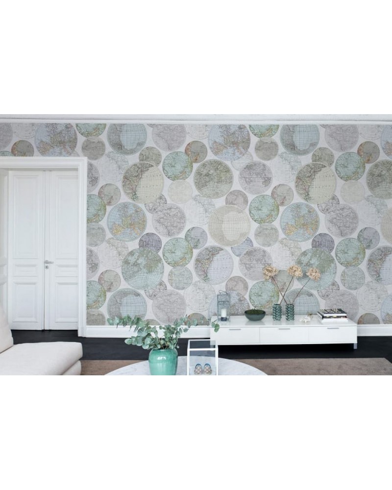 Carta da Parati R13884 Globes Gathering, Dew - REBEL WALLS