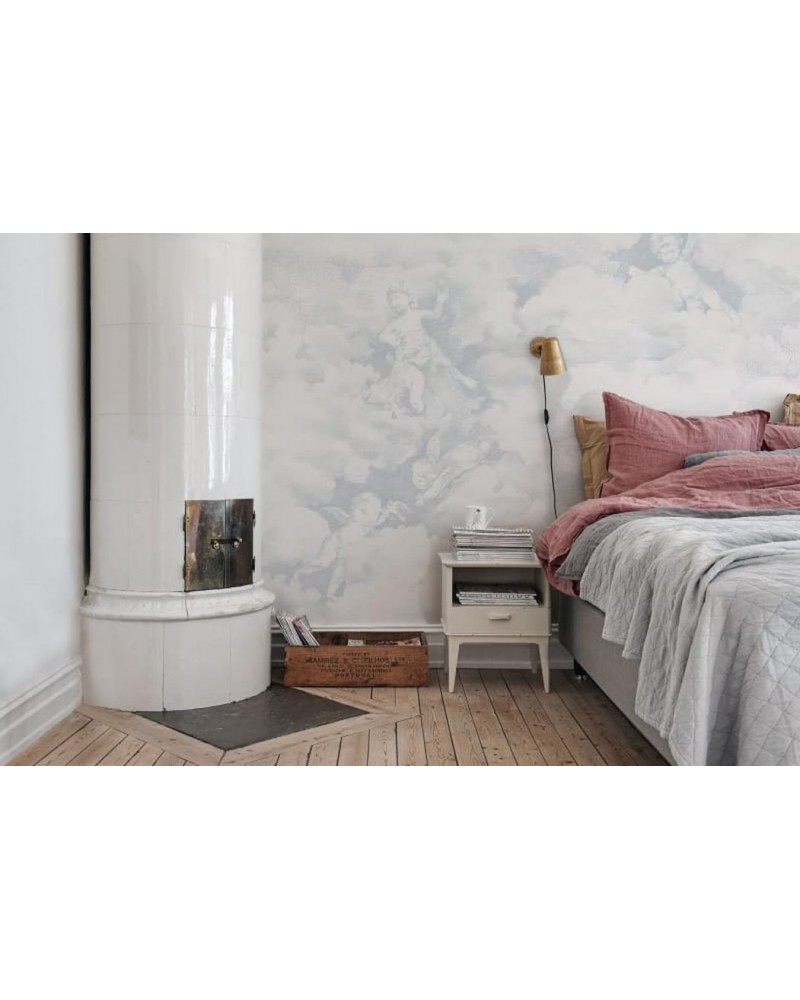 Papel de parede R15432 Chubby Cherubs, Blue - REBEL WALLS