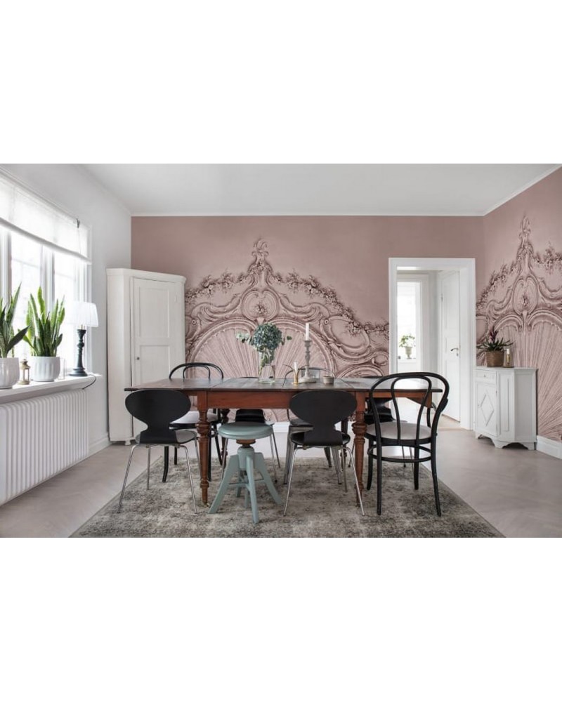 Papel de parede R15483 Stucco Gloria, Dusty Pink - REBEL WALLS