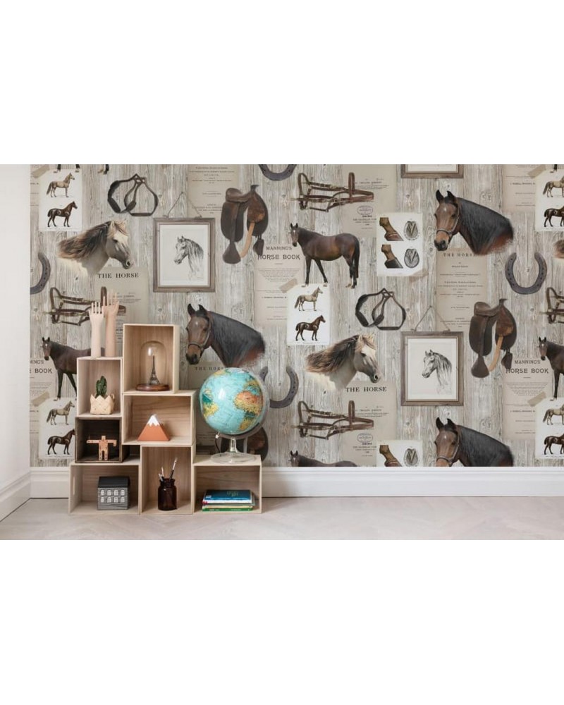 Papel de parede R15551 Parisian Panels, Dip Dye Yellow - REBEL WALLS