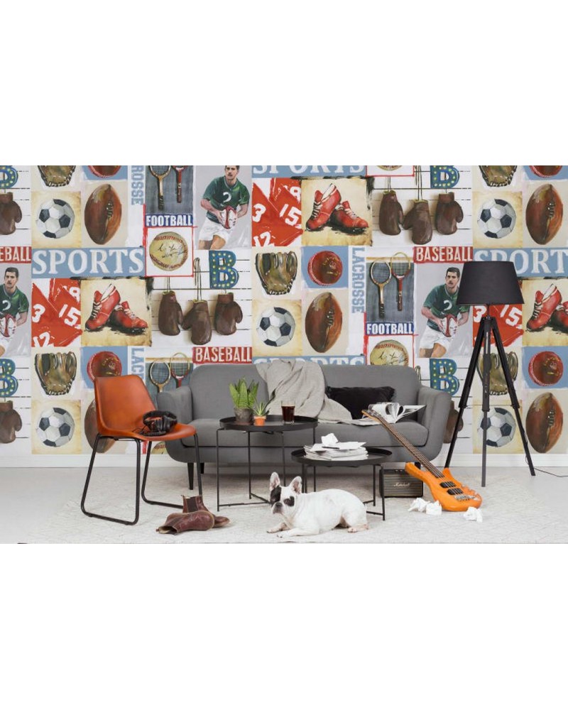 Papel de parede R15561 Sports Junkie - REBEL WALLS