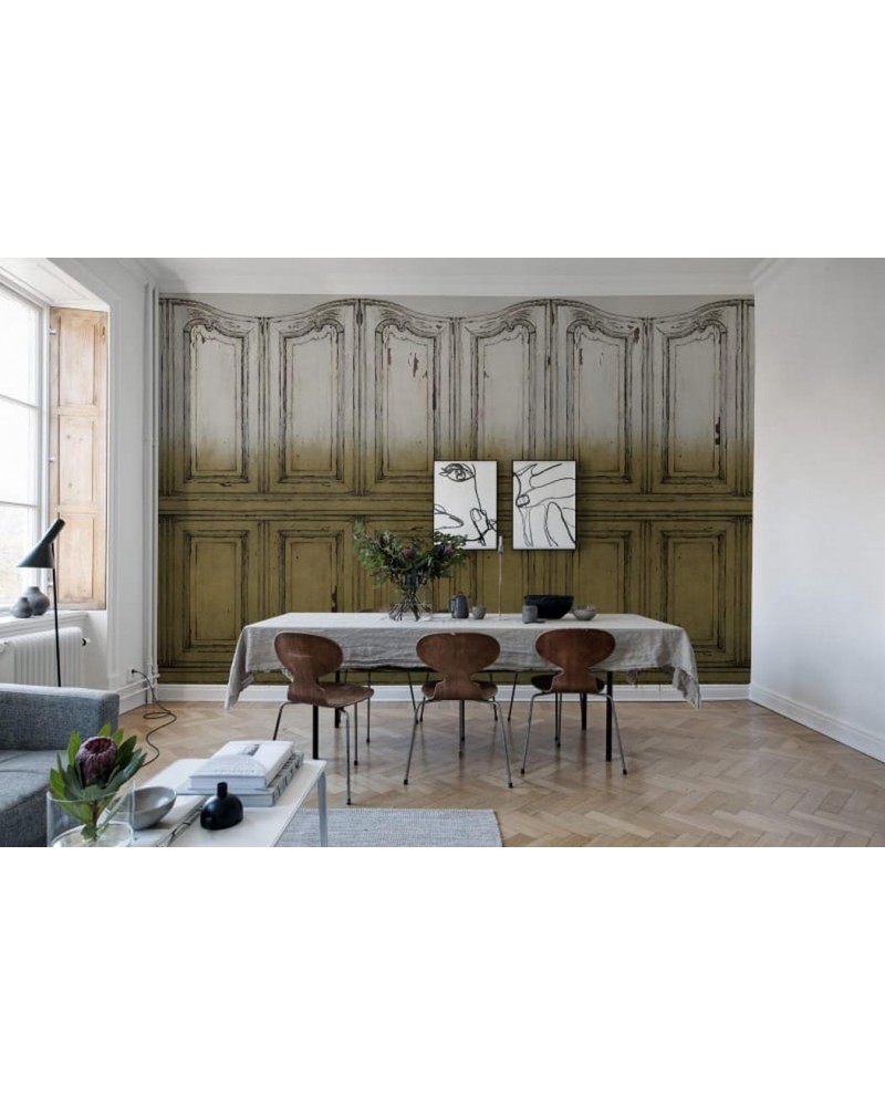 Tapete R15603 Parisian Panels, Dip Dye Yellow - REBEL WALLS