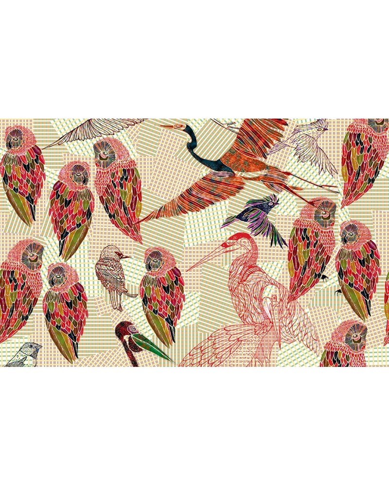 Papel de parede PENCIL BIRDS WDPB1601 - WALL AND DECO