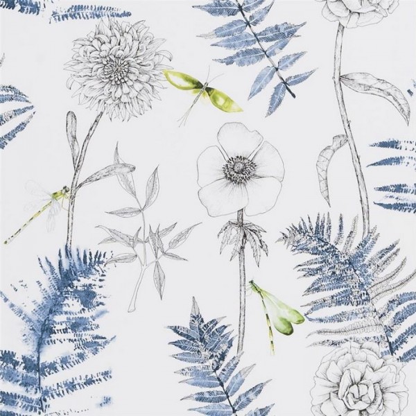 Carta da Parati PDG1022/01 ACANTHUS INDIGO - Designers Guild