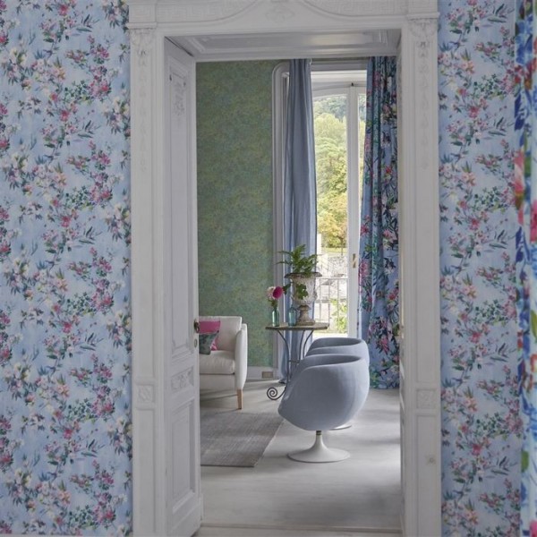 Carta da Parati PDG1024/03 FAIENCE SILVER - Designers Guild
