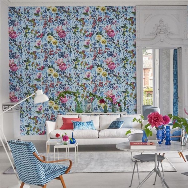 Carta da Parati PDG1028/01 MAJOLICA CORNFLOWER - Designers Guild