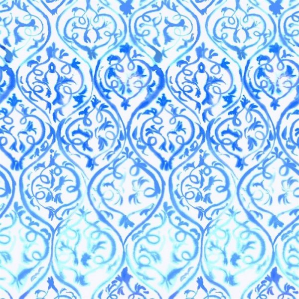 Carta da Parati PDG1029/01 ARABESQUE COBALT - Designers Guild