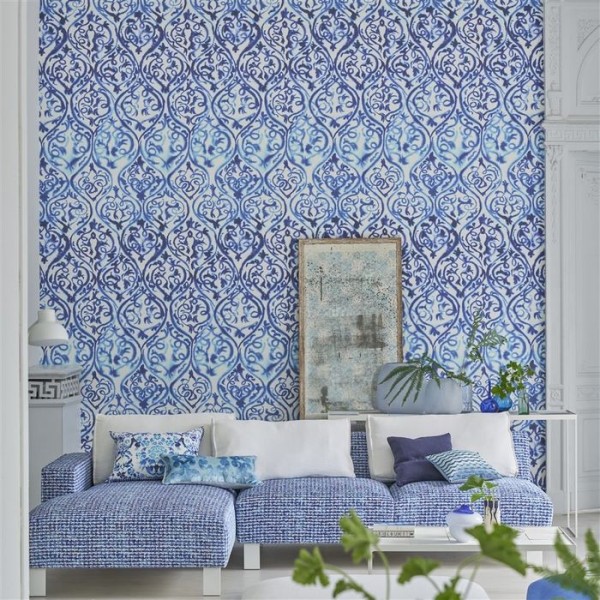 Carta da Parati PDG1029/01 ARABESQUE COBALT - Designers Guild