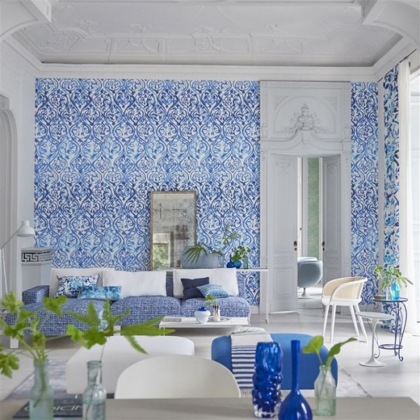 Carta da Parati PDG1029/01 ARABESQUE COBALT - Designers Guild