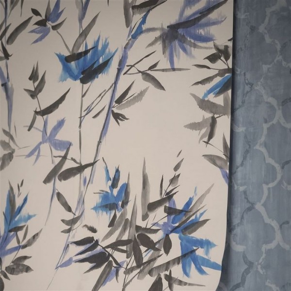 Papel de parede PDG652/05 BAMBOO - COBALT - Designers Guild