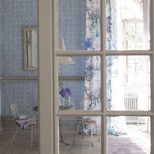 Papel de parede PDG650/01 CHINESE TRELLIS - CLOUD - Designers Guild