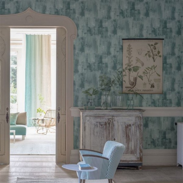 Papel de parede PDG653/06 MARMORINO - COBALT - Designers Guild