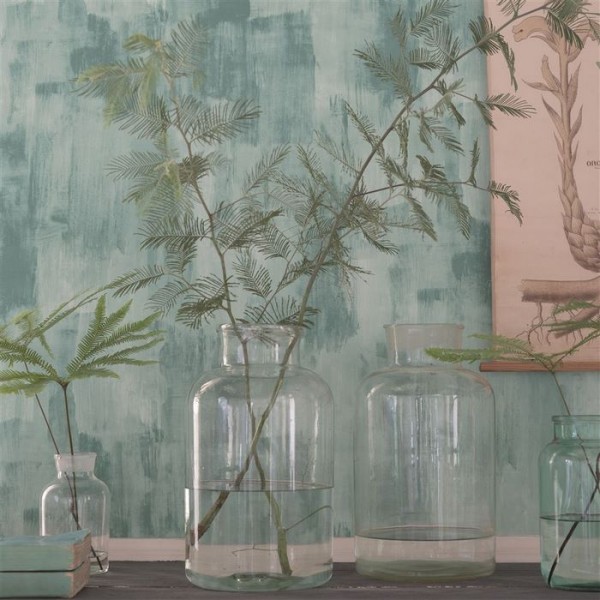 Papel de parede PDG653/07 MARMORINO - TEAL - Designers Guild