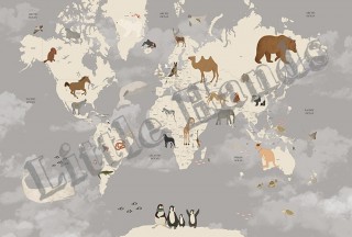 Animals World Map I