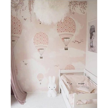 Papel de parede Balloon Ride Flowers - LITTLE HANDS